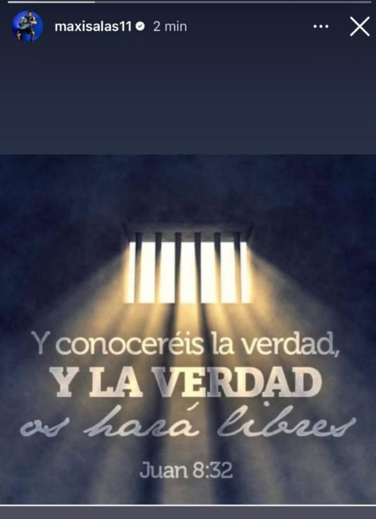 El mensaje de Maxi Salas El mensaje de Maxi Salas