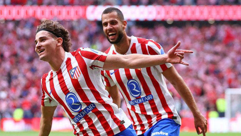 Goleada del Atlético de Madrid al Real Madrid con dos tantos de Julián Álvarez