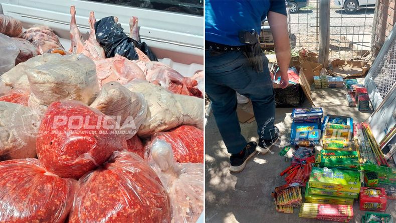 Sin habilitación, comercializaba carne y elementos de pirotecnia. | LM Neuquen Sin habilitación, comercializaba carne y elementos de pirotecnia.