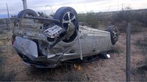 El conductor se salvó de milagro tras el vuelco en la Ruta 51.
