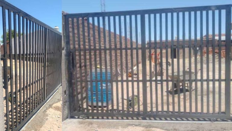 Le robaron el pesado portón en la madrugada de Centenario