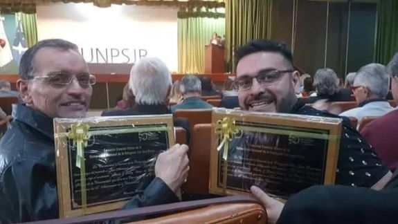 José Guerrero y Martín Hernández, finalistas en el concurso por el himno de Chubut.
