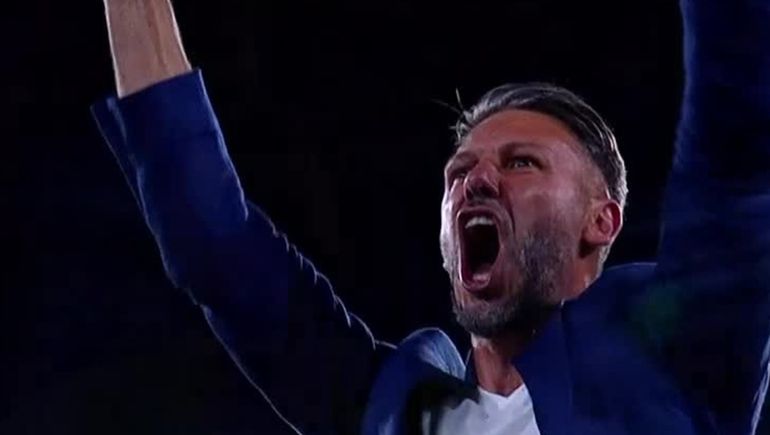 Martín Demichelis le gritó los goles a los hinchas de River.