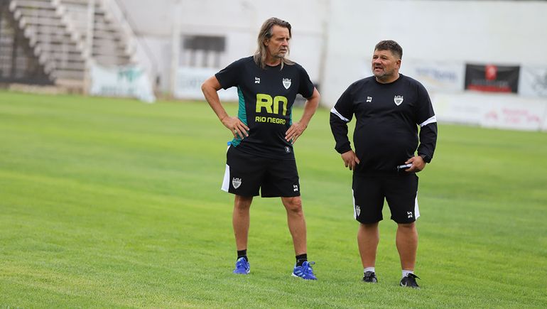 Cravero y Kurz en el comienzo de los trabajos de Cipo. 