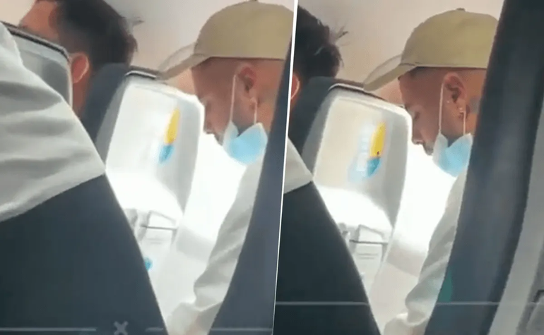 Cardona se llevó todas sus cosas del club y lo filmaron en un avión hacia Colombia