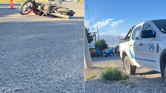 Un enfermero impactó su moto contra una camioneta: tiene traumatismos faciales