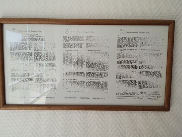 El primer acuerdo firmado con Estados Unidos para poder exportar hacia ese destino. El primer acuerdo firmado con Estados Unidos para poder exportar hacia ese destino.