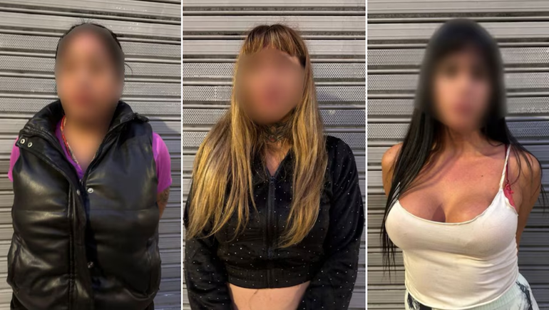 Tres mujeres con situación migratoria irreegular fueron atrapadas vendiendo cocaína.