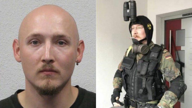 Con 4 pistolas y un hacha, cayó el Rambo alemán