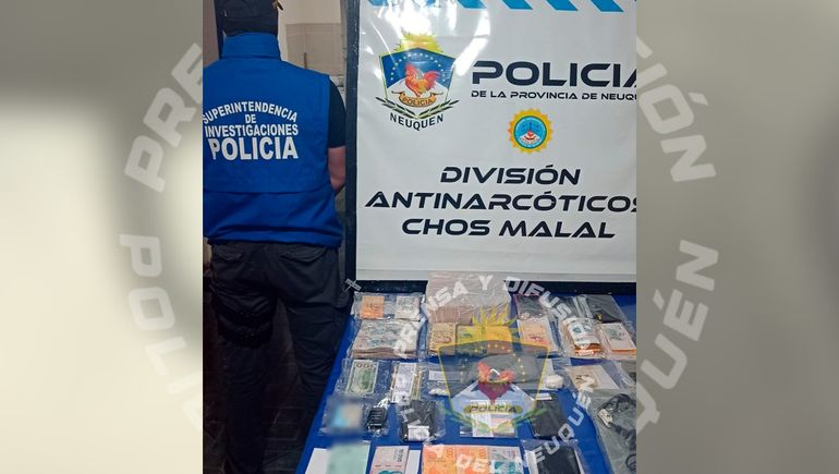 Antinarcóticos desbarató un kiosco narco en Chos Malal y detuvo a tres personas