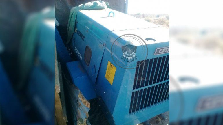 La Policía recuperó un compresor robado valuado en tres millones de pesos