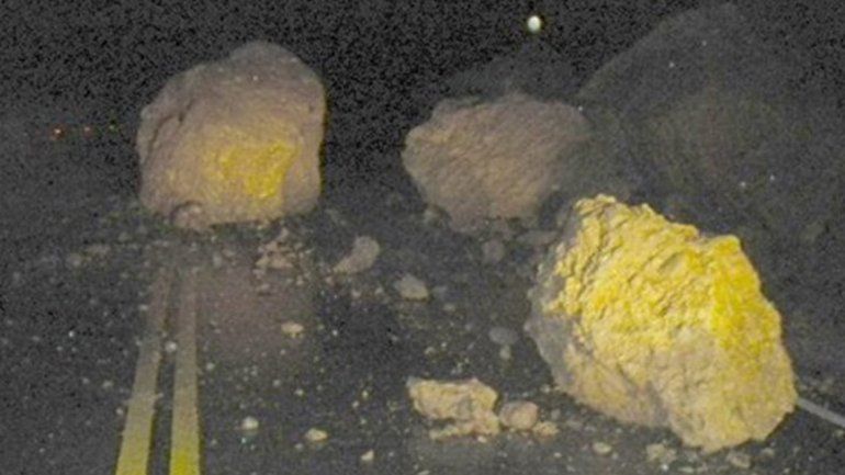 El desprendimiento de rocas no provocó heridos ni daños materiales.&nbsp;