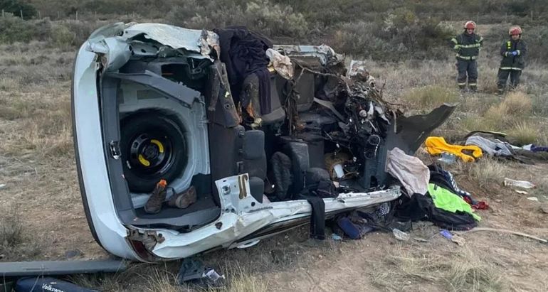 Tres muertos en otro brutal choque frontal en una ruta rionegrina
