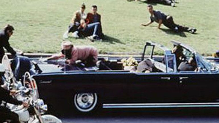 El momento del asesinato de Kennedy.