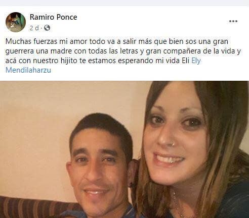 El posteo del femicida cuando su novia fue internada en coma por el golpe en la cabeza. 