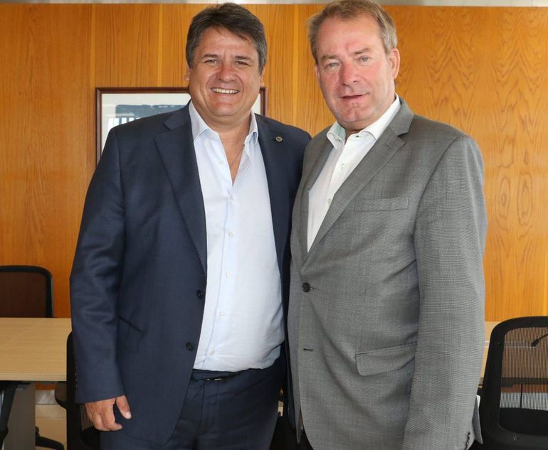 Mariano Gaido y el embajador de Alemania, Dieter Lamlé. Mariano Gaido y el embajador de Alemania, Dieter Lamlé.