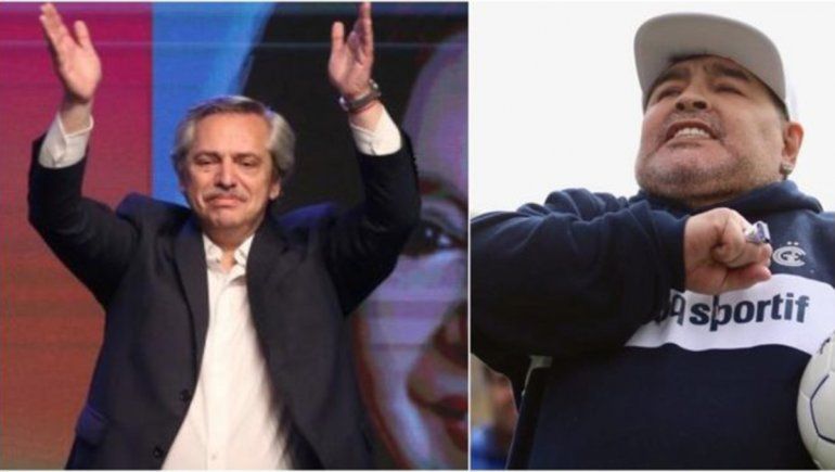 Fuerte respaldo de Diego al presidente Fernández