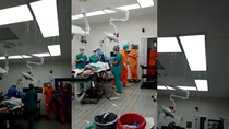 video: se llovio un quirofano en el castro rendon en plena cirugia