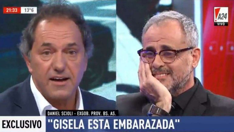 Scioli: Gisela está embarazada y voy a ser papá