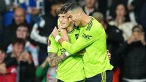Alejandro Garnacho y Cristiano Ronaldo