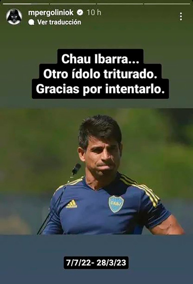 La historia que subió Mario Pergolini tras la salida de Ibarra de Boca.