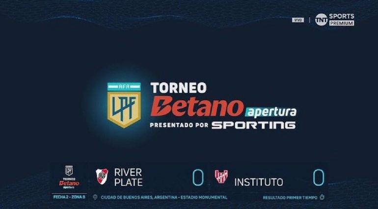 El papelón de TNT Sports que obligó a frenar el partido de River durante 10 minutos