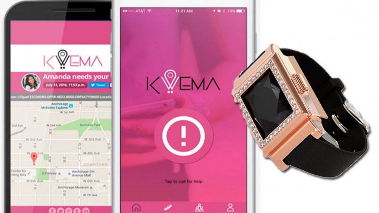 Un brazalete que sirve como botón de pánico