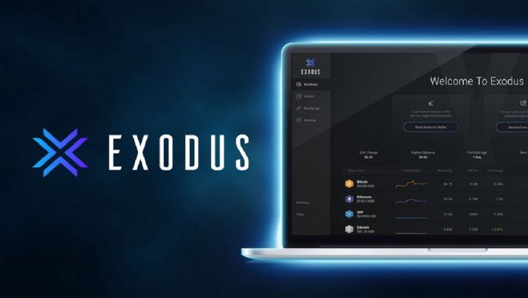 Exodus: monedero digital para criptomonedas como el Bitcoin.