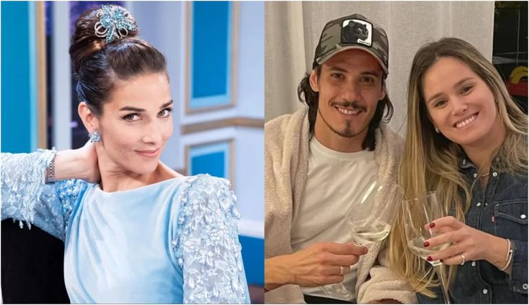 Polémica con Juana Viale por coquetear con Edison Cavani enfrente de su esposa