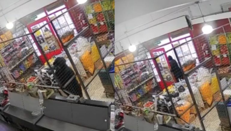 Video: entró armado a una verdulería al grito de esto es un asalto
