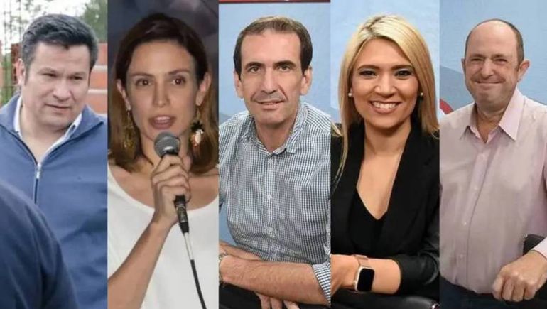 Los cincos diputados nacionales neuquinos: Osvaldo Llancafilo (MPN); Tanya Bertoldi (UXP); Pablo Cervi (UCR); Nadia Márquez (LLA) y Pablo Todero (UxP).