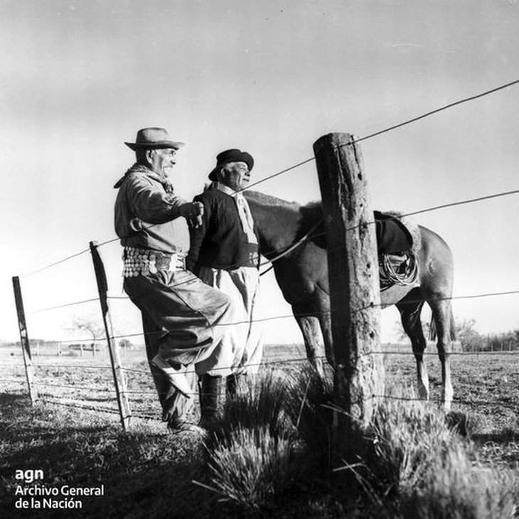 Hombres de campo. Foto: Archivo General de la Nación