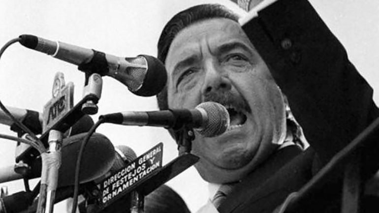 Raúl Alfonsín y un histórico discurso.