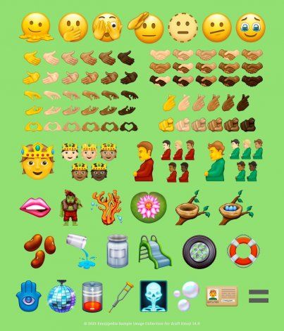 Candidatos de emojis. | Foto: Emojipedia.