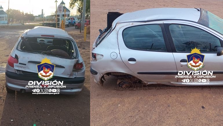 Espectacular vuelco en Challaco: una mujer y su hija se salvaron de milagro