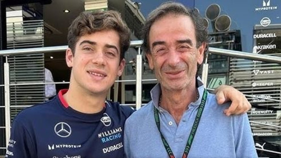 Franco Colapinto junto con su papá, Aníbal.