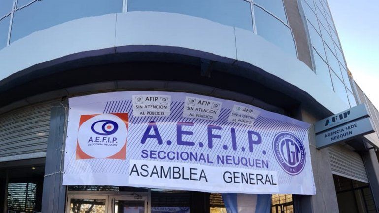 No hay atención en la AFIP por una medida de fuerza