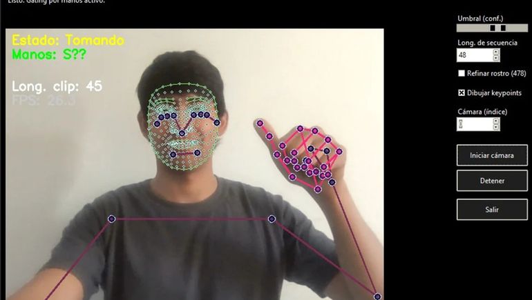 Estudiantes de Chubut crearon una app que traduce lengua de señas a audio y texto.