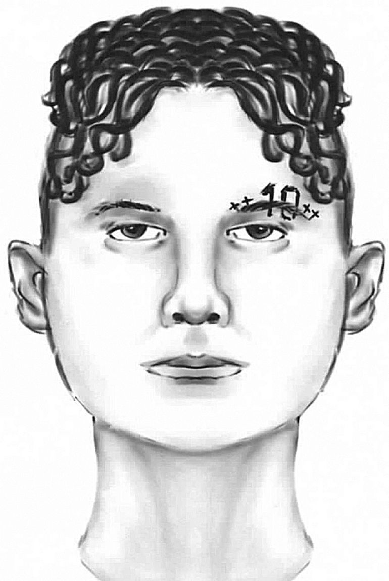 El joven que vieron por el lugar donde ocurrió el hecho, según el identikit.