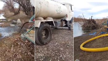 Denunciaron al municipio de Loncopué por los vertidos cloacales al río Agrio.