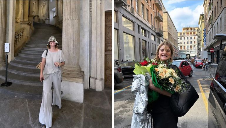 Araceli González de viaje por Italia. Araceli González de viaje por Italia. 