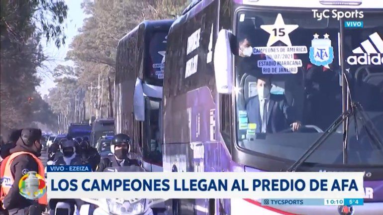 Llegaron los campeones de América: mirá el recibimiento