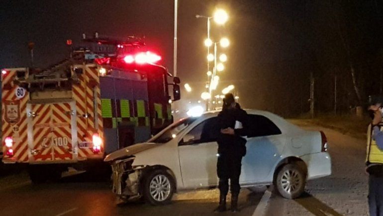 Fuerte choque en Ruta 7, este último sábado por la noche.