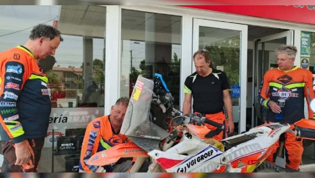 Los motoqueros holandeses, en Valle Medio.