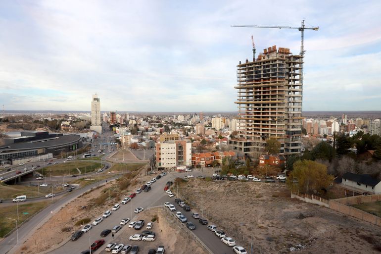 La obra del acceso Norte en la ciudad de Neuquén.