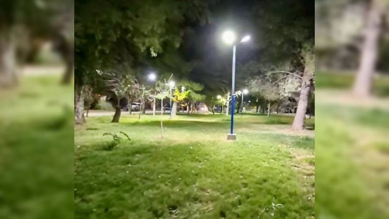 Las luces led de los espacios públicos de Centenario. Las luces led de los espacios públicos de Centenario.