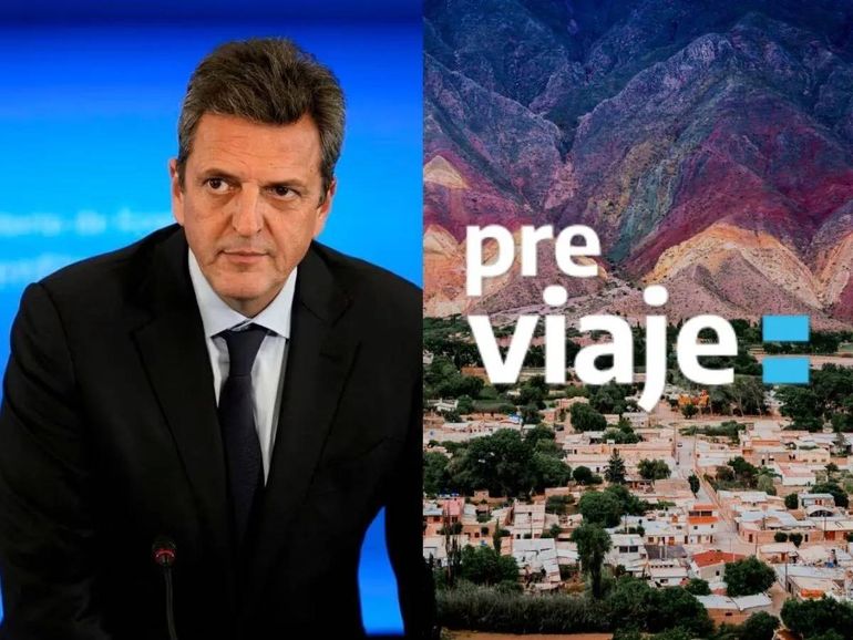 Sergio Massa explicó que el PreViaje impacta en un montón de empresas y es un sistema en el cual le financiamos parte de lo que gasta la gente en el turismo interno de la Argentina.