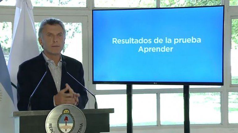 Macri aseguró que los resultados de Aprender fueron muy malos