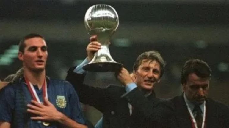 Scaloni con Pekerman Scaloni con Pekerman