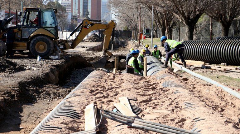 Avanzan con una gran obra pluvial para que el centro no se inunde con las lluvias